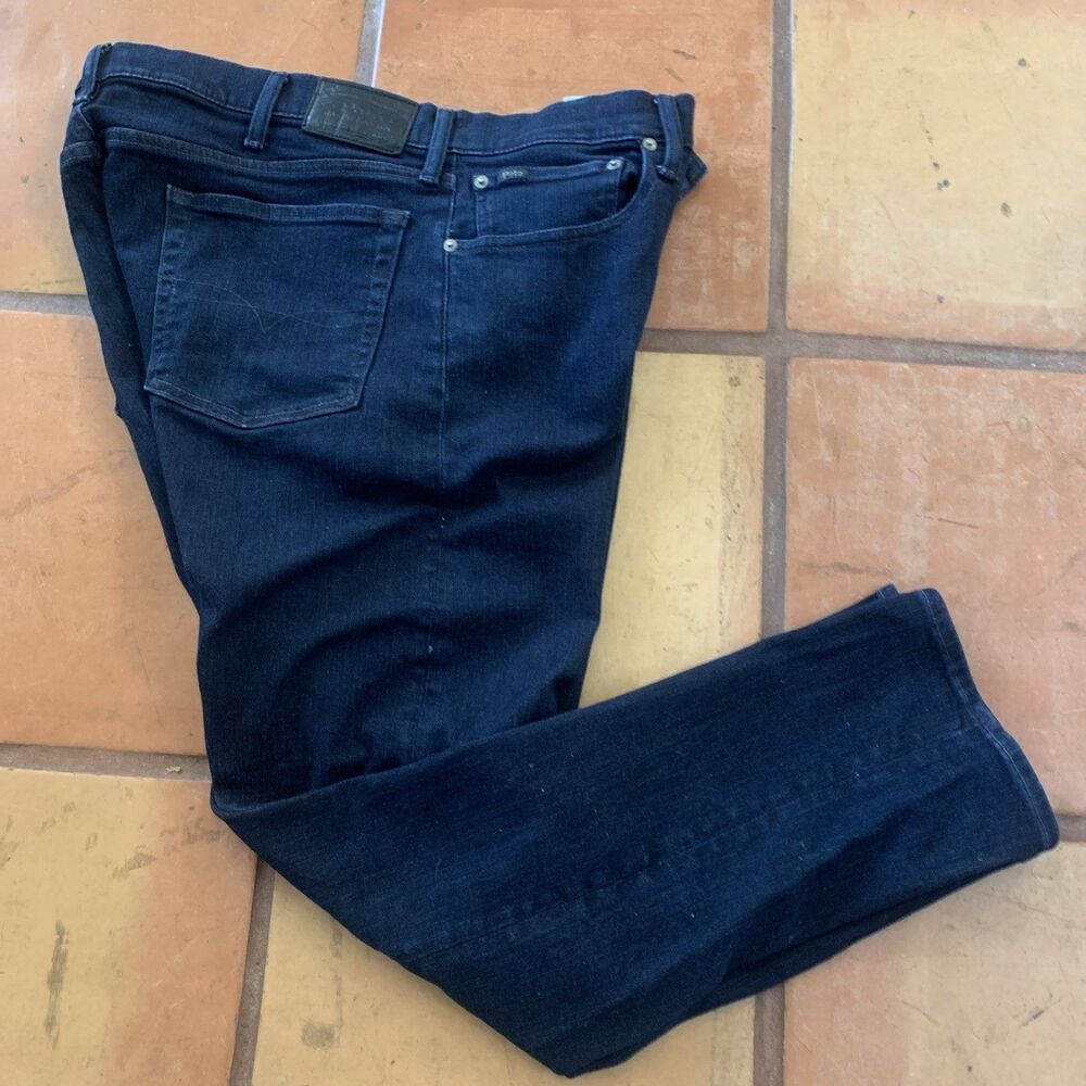 Polo Ralph Lauren Sullivan Slim Dark-Wash Jeans Size 40 x 30 Excellent Condition